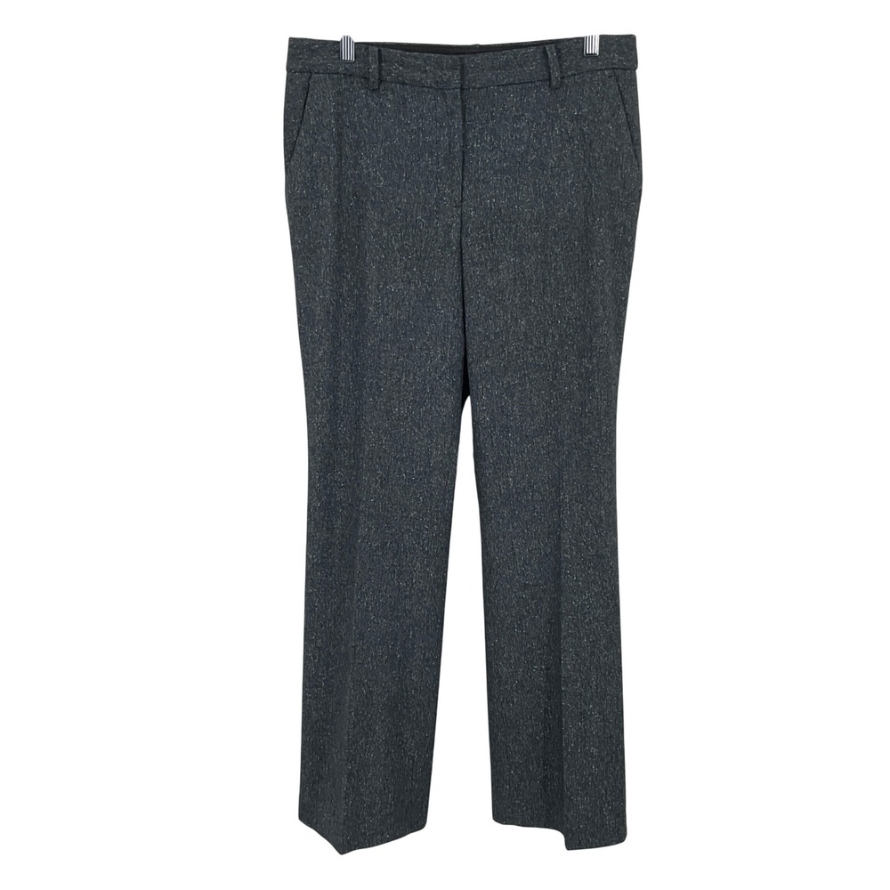 Talbots Windsor Pants Womens 8 Gray‎ Wool Silk Blend Tweed Straight Leg Classic